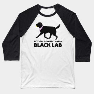 Black Lab Black Labrador Retrievers Pattern in PURPLE Baseball T-Shirt